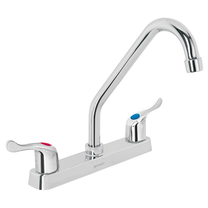 Foset Basic FP-320P Mezcladora Plástica para Fregadero, Manerales de Palanca - Cuello largo