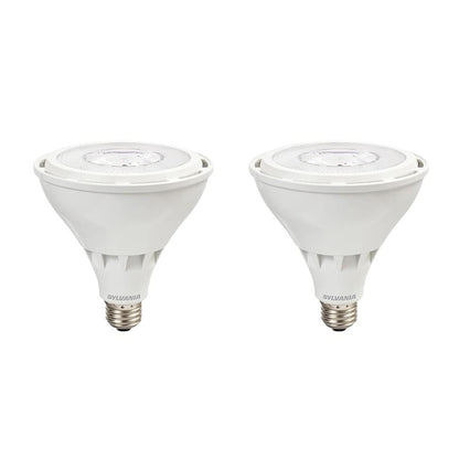 LEDVANCE Sylvania Night Chaser - foco LED PAR38, 250 W = 23 W, 22 años, regulable, superbrillante 2650 lúmenes, clasificación húmeda, 3000 K, blanco, paquete de 2 (41359)