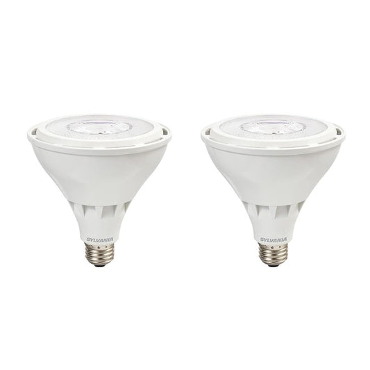 LEDVANCE Sylvania Night Chaser - foco LED PAR38, 250 W = 23 W, 22 años, regulable, superbrillante 2650 lúmenes, clasificación húmeda, 3000 K, blanco, paquete de 2 (41359)