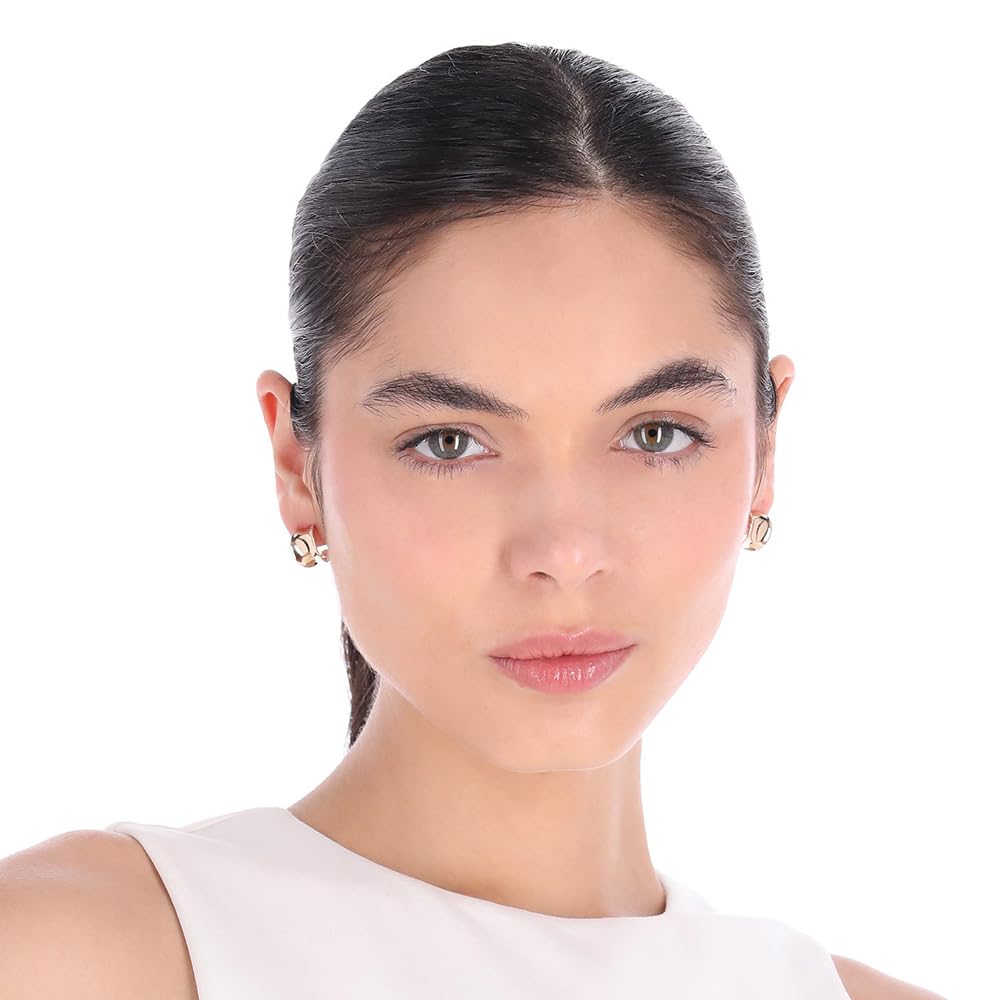 Nine West Set de 3 Aretes, Plateados y 1 Dorado para Mujer