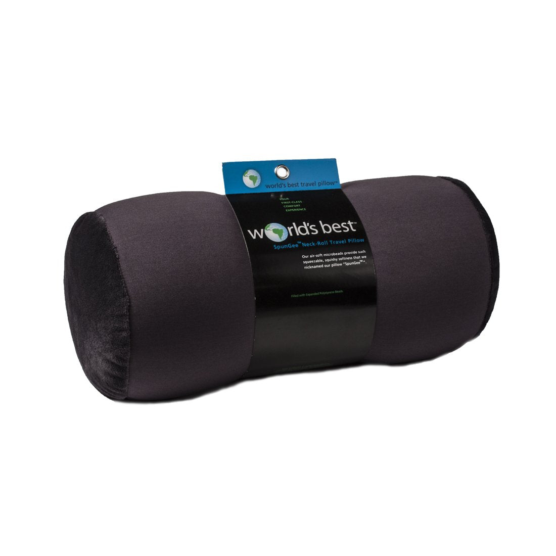 World'S Best Air Soft - Almohada de Tubo de microperlas, Carbón, Pillow, 1