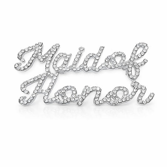 Unik Occasions Broche de plata con diamantes de imitación, talla única