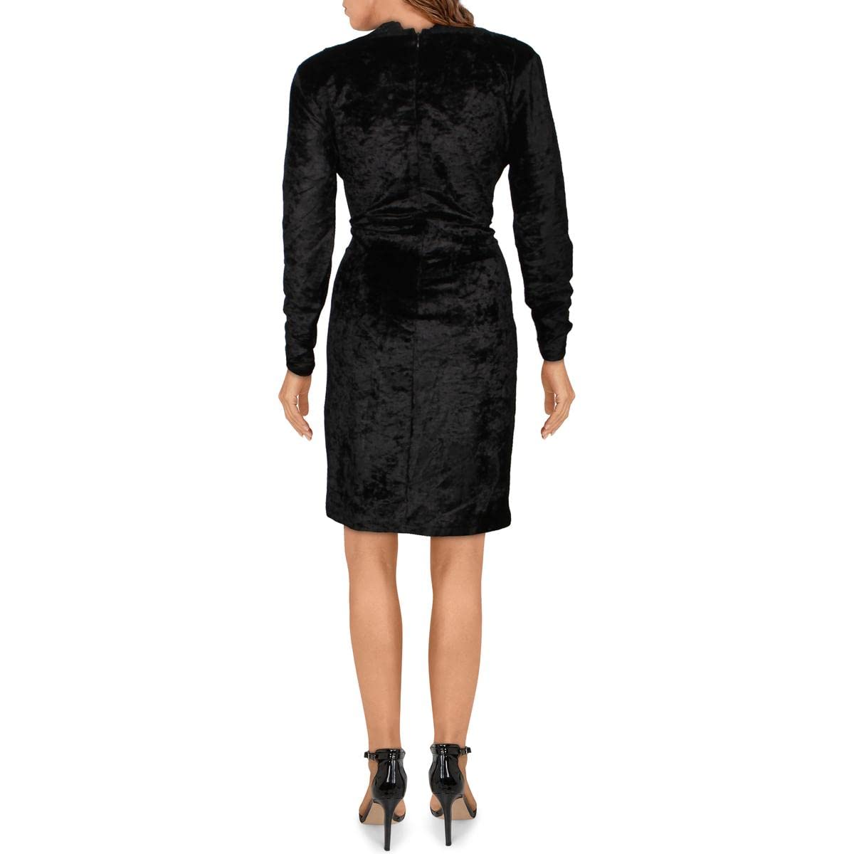 French Connection Eddie Velvet Jersey Vestido Vestido para Mujer