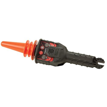 Klein Tools HVNCVT-1 Probador de alto voltaje sin contacto de doble rango, indicadores audiovisuales, resistente al agua, con funda y batería