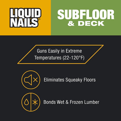 Liquid Nails LN902 VOC - calcomanía para subsuelos y construcción de 10 onzas