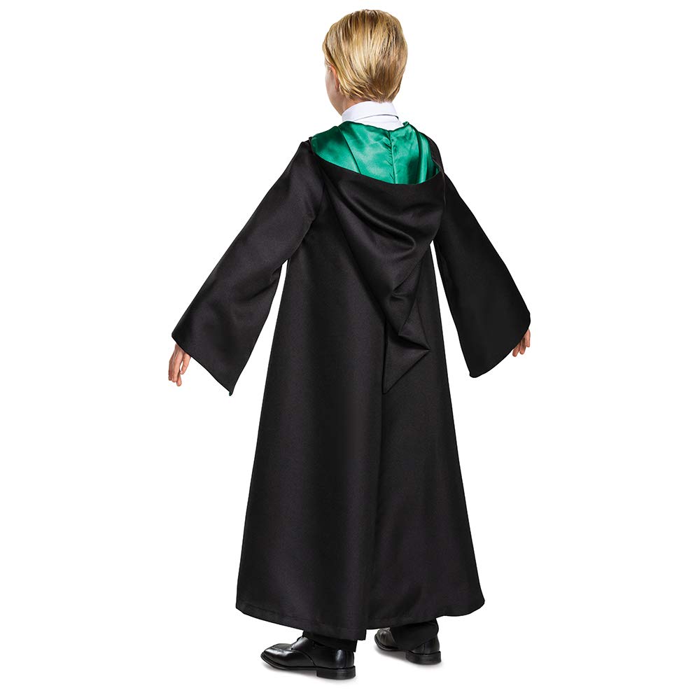 Disfraz de Harry Potter Slytherin Prestige para niños, negro y verde, talla L (10-12)