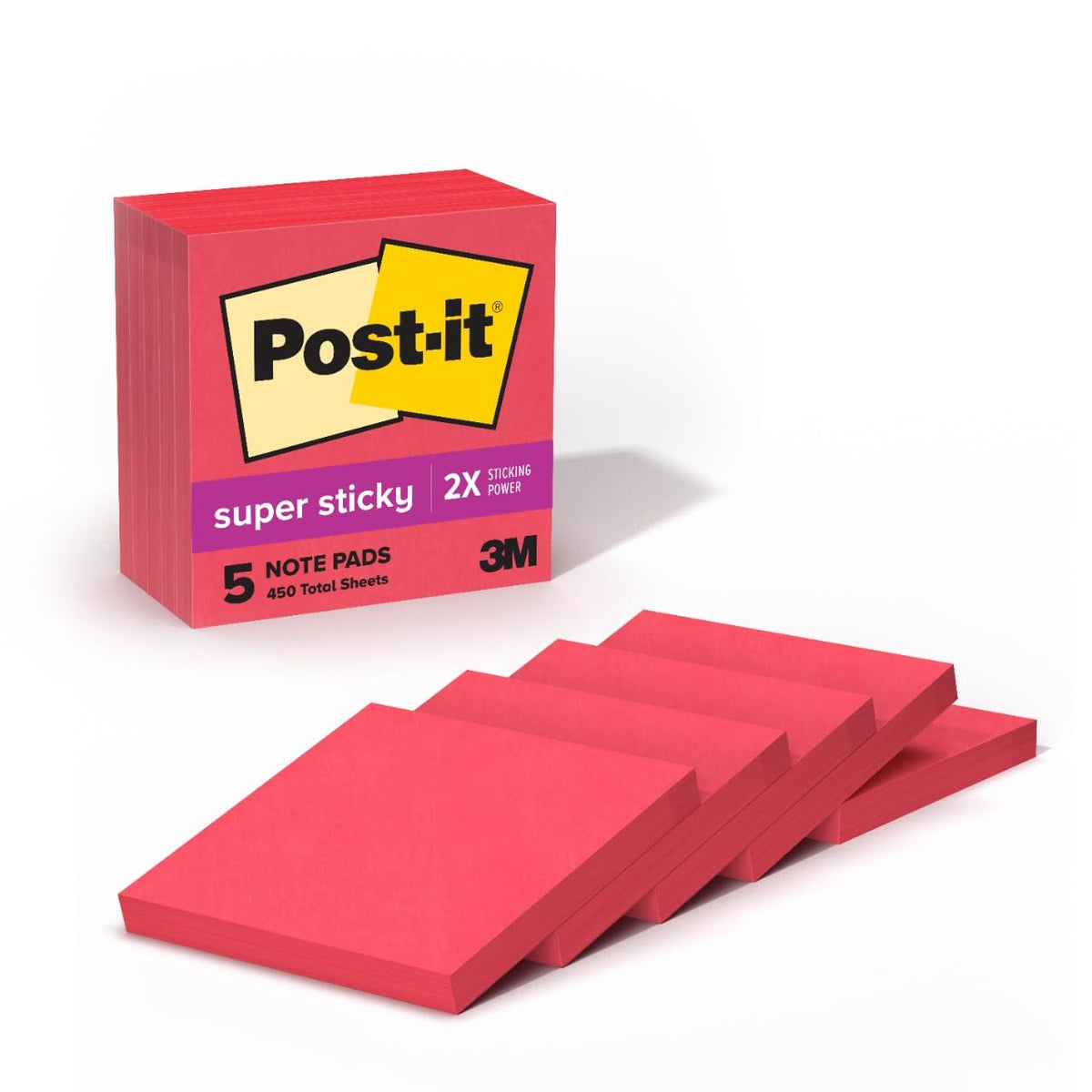 Post-it Super Sticky Notes, Notas Adhesivas 7.6 x 7.6 cm - Azafrán