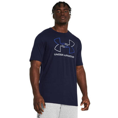 Under Armour Global Foundation - Playera de Manga Corta Playera para Hombre - (410) Midnight Navy - Royal - Steel - G