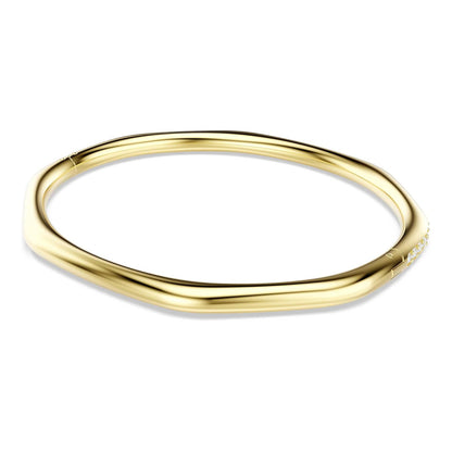 Swarovski Brazalete Dextera, Forma octagonal, Talla redonda, Blanco, Baño tono oro