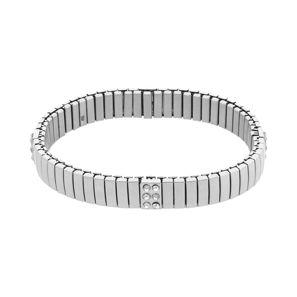 Nine West Pulsera Plateado Elastico para Mujer