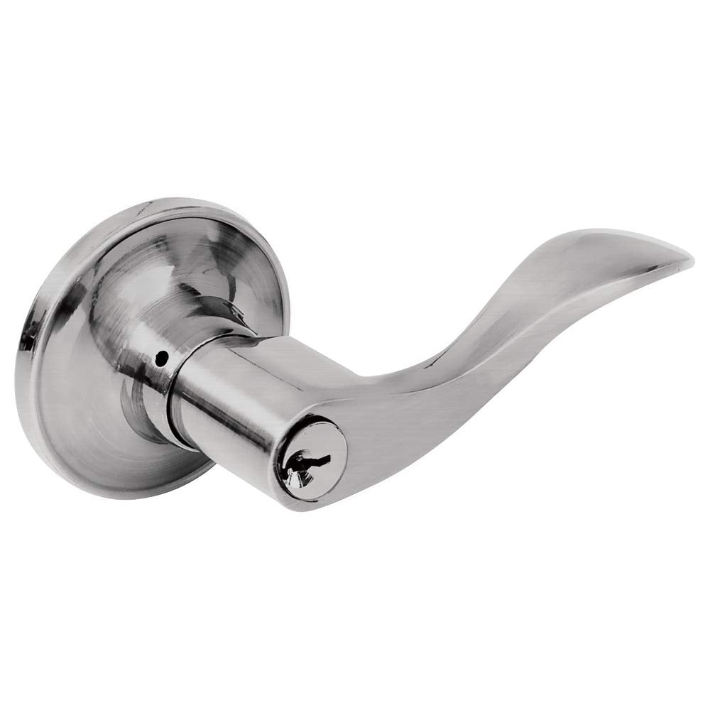 Lock 17MA Lock Manija tubular curv función baño acabado níquel satin, color, pack of/paquete de 1