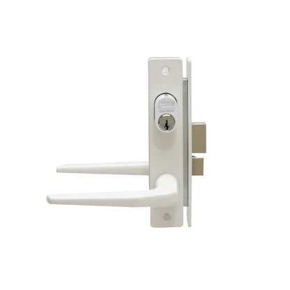 Phillips Cerradura Modelo Slim 549 Manija Delgada Para Puerta De Aluminio Blanco
