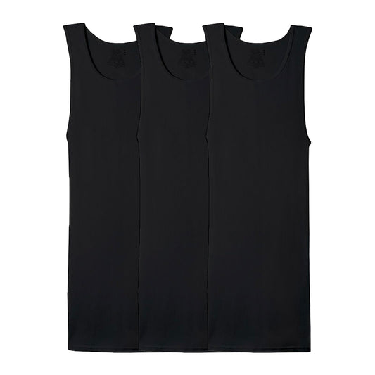 Fruit Of The Loom Camiseta Atletica, Ropa Interior Hombre, Negro (Black), G