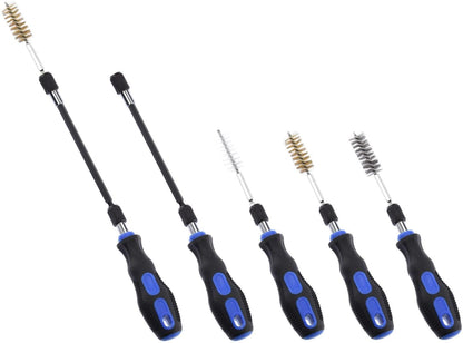 Neiko 00325A Industrial Wire Hex Shank Brush Set, 38 Piece| 1/4" Hex