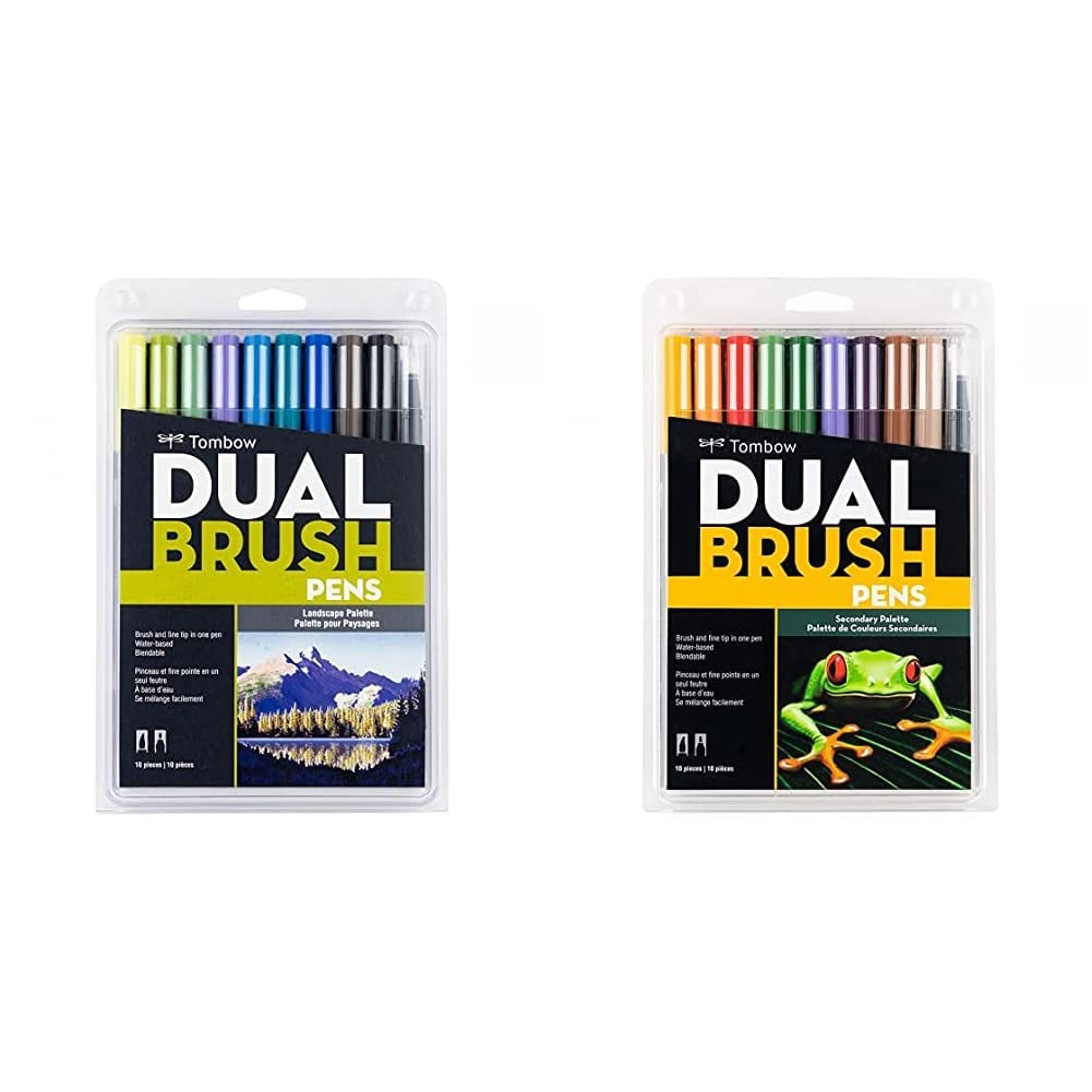 Tombow Dual Brush Pen Marcadores Artísticos de Doble Punta - Paisaje - 1 paquete - Marcadores Artísticos + Rotuladores