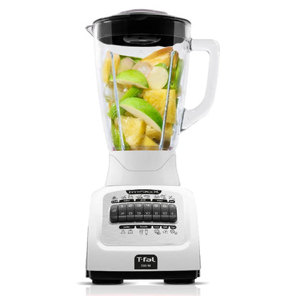 T-fal Licuadora Infiny Force XL con Vaso de Vidrio 2.2 L, 550 W - 12 Velocidades - Blanca