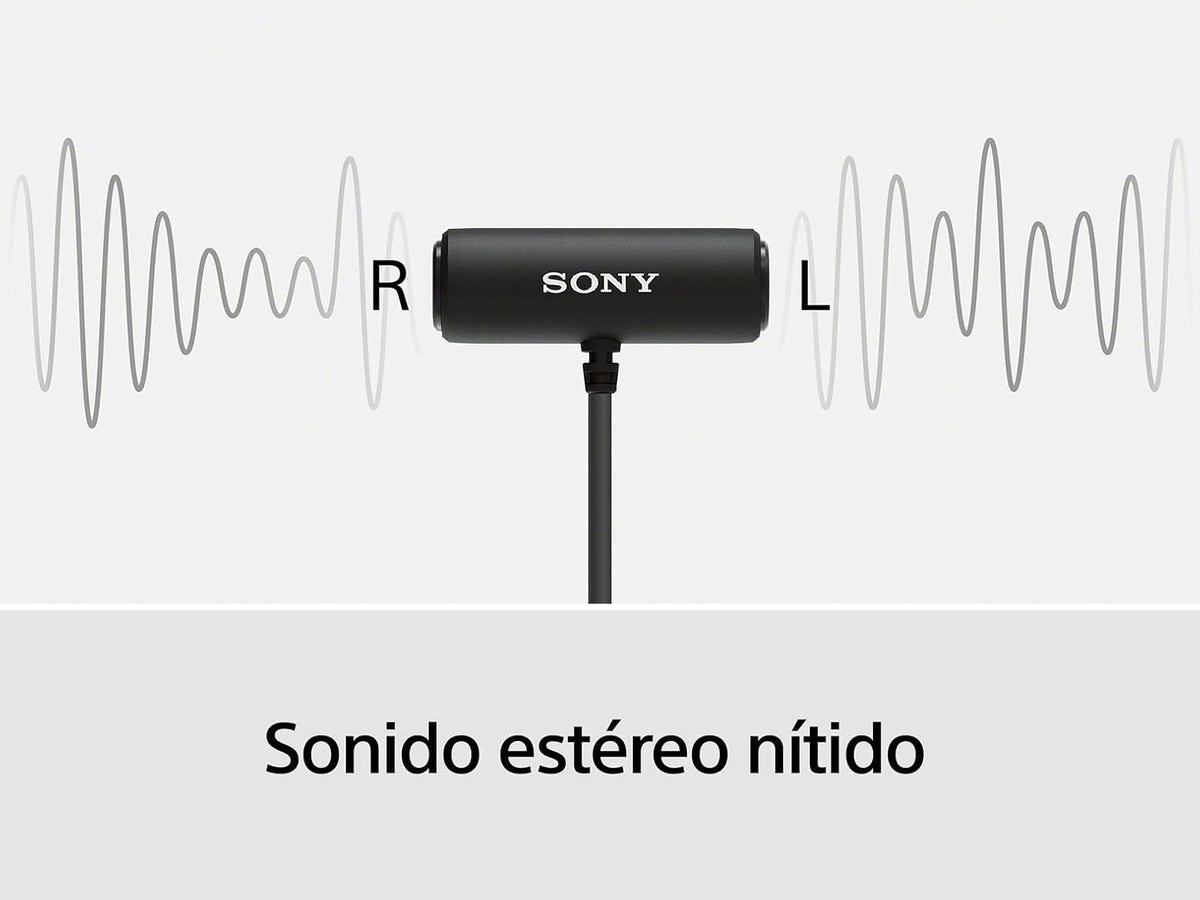 Sony Micrófono estéreo ECMLV1 de Solapa