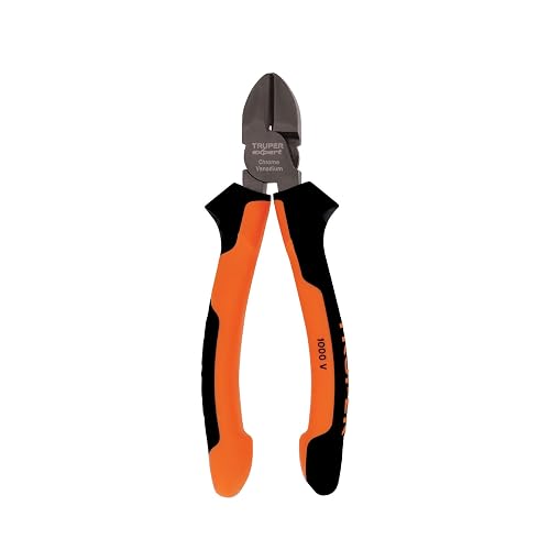Truper Expert T202-6X, Pinzas de corte diagonal, Comfort Grip, 6"