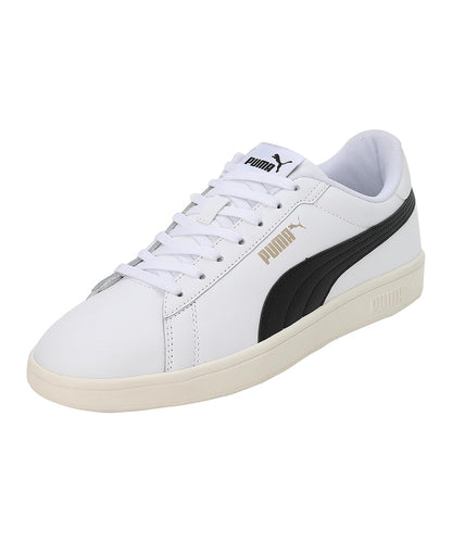 PUMA Smash Tenis Unisex - 23.5 cm - PUMA White-PUMA Black-PUMA Gold-Frosted Ivory