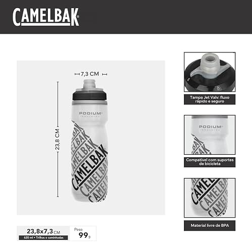 CamelBak Podium Chill - Botella de agua aislada para bicicleta