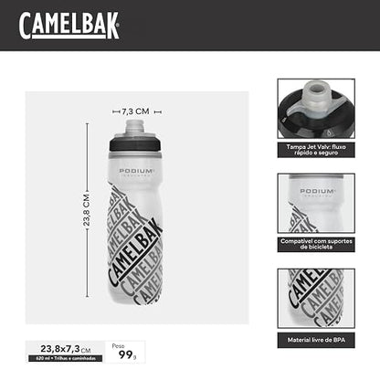 CamelBak Podium Chill - Botella de agua aislada para bicicleta