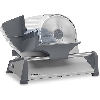 Cuisinart Kitchen Pro - Cortadora de alimentos, Plateado | Cuchilla ondulada 19 cm acero extraíble, Ajuste rebanadas 0.8-12.7 mm, Carcasa acero con aluminio, ideal para carnes y quesos