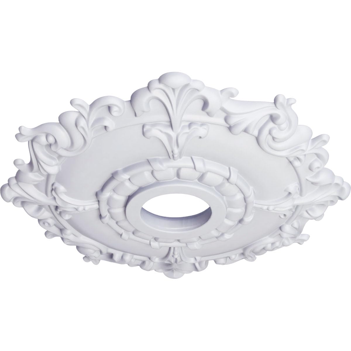 Ekena Millwork CM18RLAMF Medallón de techo Riley, Americana, 45.72cm, Primed