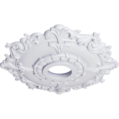 Ekena Millwork CM18RLAMF Medallón de techo Riley, Americana, 45.72cm, Primed