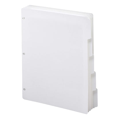 Smead 89415 Divisores tamaño carta para carpetas de 3 anillas (color blanco, 5 por juego, 20 juegos por caja, pestañas de 1/5)