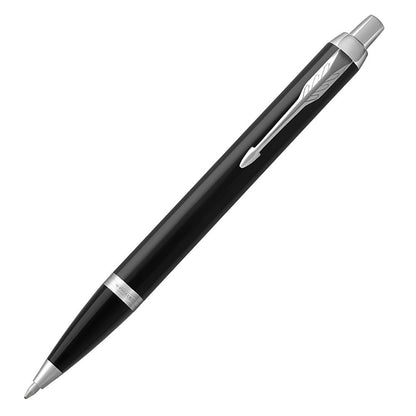 Parker Parker Im Boligrafo Negro Terminado En Cromo Tinta Negra Punto Mediano