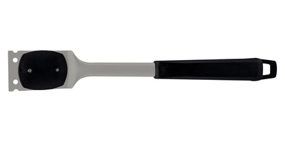 Tramontina - Cepillo para Limpiar Parrillas Churrasco Black, de Acero Inoxidale y con Mango de Polipropileno Negro, Cuidado del Grill, con Raspador, Tamaño de 40,2 cm