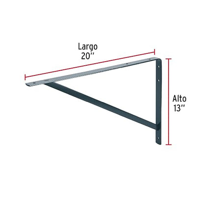 Fiero MER-20G, Ménsula reforzada, fabricada en acero, 13 x 20", gris