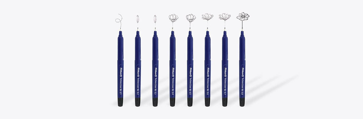 Pelikan Estilógrafo Fino Technoliner 8 Piezas