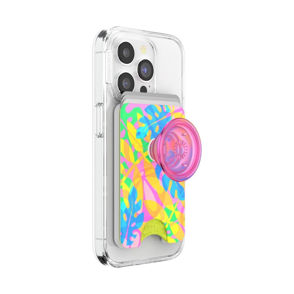PopSockets - portafolios para teléfono con Agarre expandible y Anillo Adaptador para MagSafe, Soporte para Tarjetas de teléfono, Compatible con Carga inalámbrica, portafolios Compatible con MagSafe