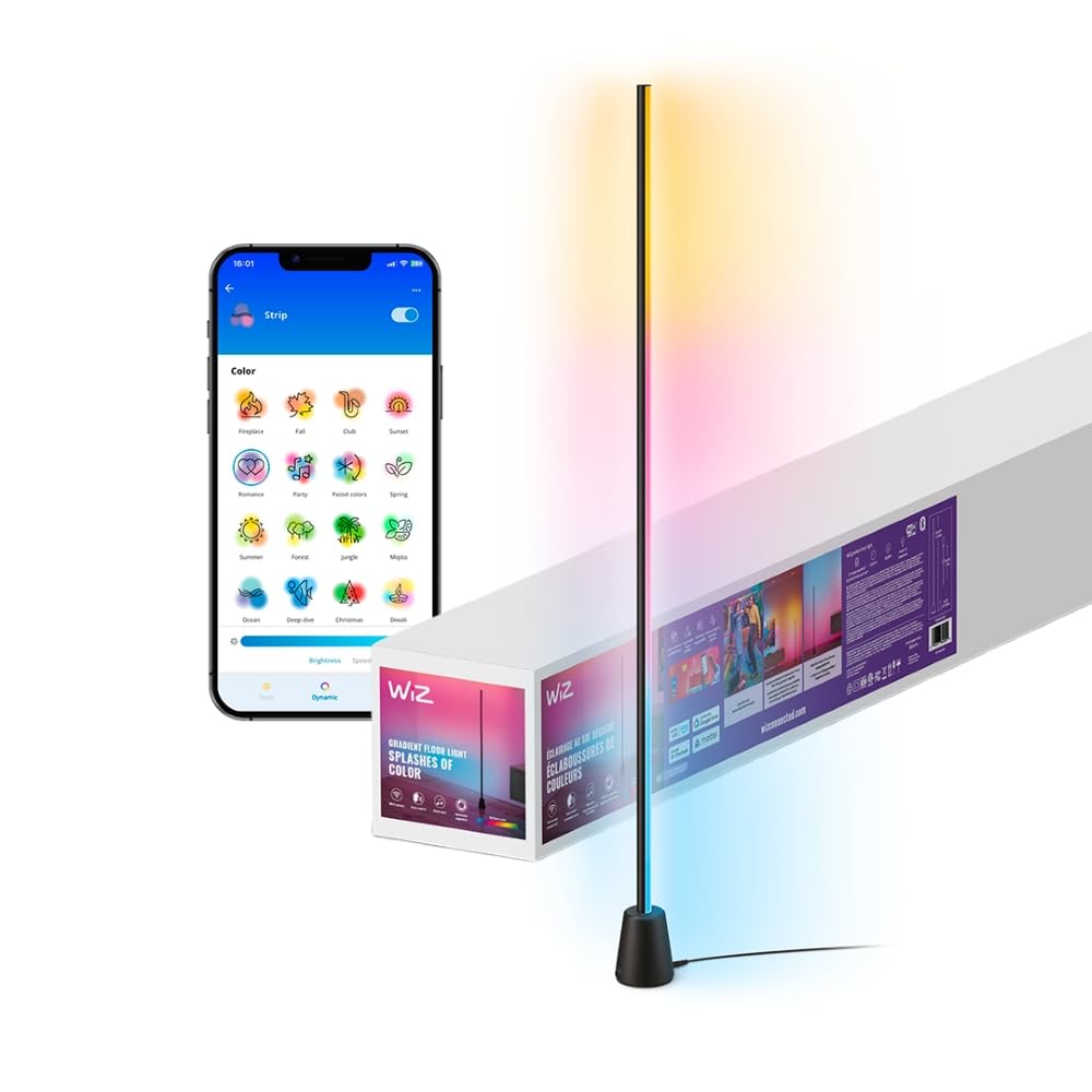 WiZ Lámpara de Piso Inteligente – Luz multicolor para ambientar tu hogar
