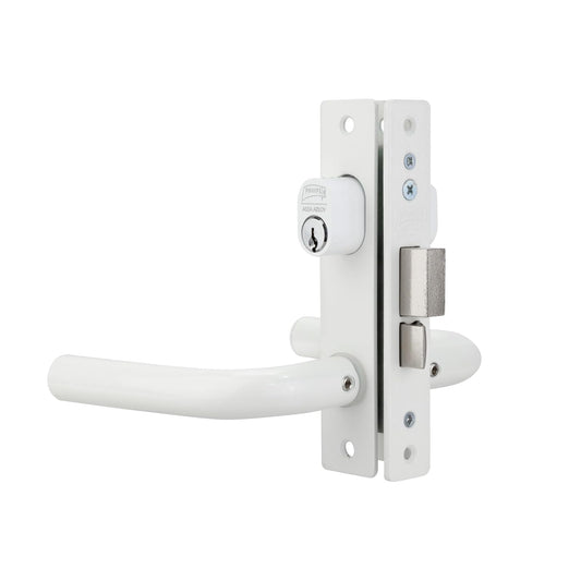 Phillips Cerradura Modelo Slim 570 Manija Redonda Para Puerta De Aluminio Blanco