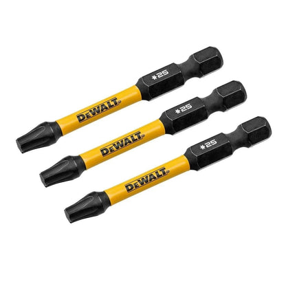 DEWALT FLEXTORQ - Brocas Torx T25, 3 unidades, 1/4 x 2-1/4 pulgadas para destornilladores de impacto y taladros, vástago hexagonal (DWAF2TX25IR3)