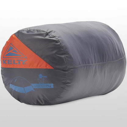 Kelty Late Start 2P - Tienda de campaña Ligera con Esquinas rápidas, Marco de Poste de Aluminio, bragueta de poliéster Impermeable, Capacidad para 2 Personas