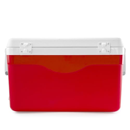 Guateplast - Hielera Portátil de 50 litros (53 QT) | Capacidad para 70 Latas | Enfriador Resistente y Liviano | Cooler - Hielo | Hielera Grande |