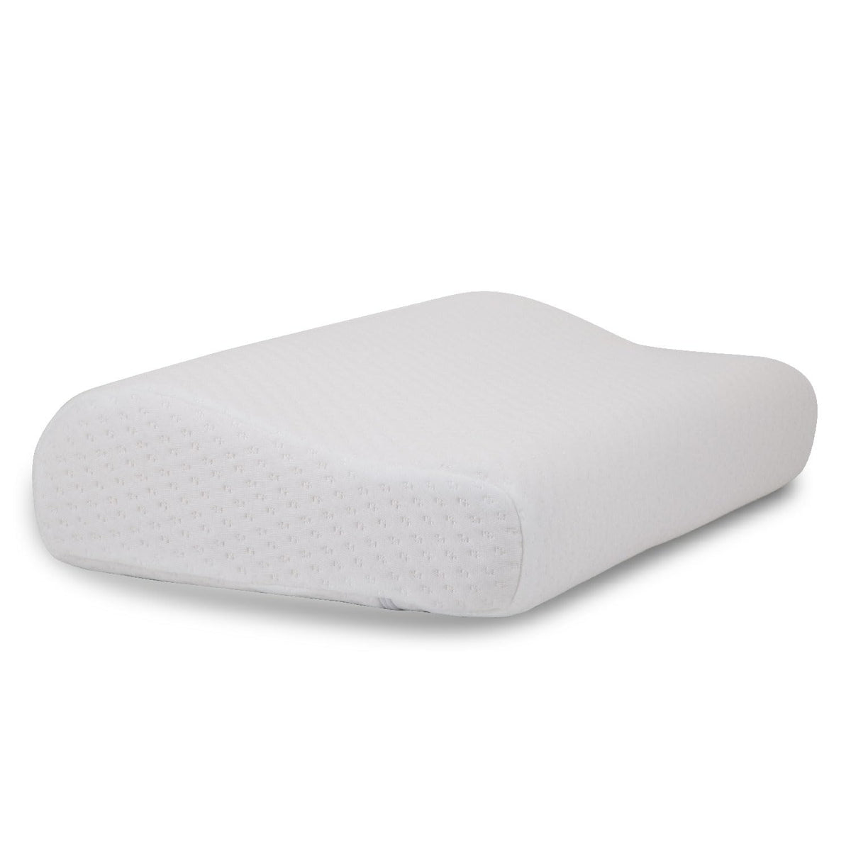 MEMORY FOAM: Almohada en forma Curva Ortopédica, Mantiene la Postura Correcta de Cabeza y Cuello, es de espuma viscoelástica con funda removible de velour para facilitar su lavado. Hipoalergénica.