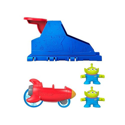 Fisher-Price Imaginext Toy Story Juguete Lanzador De Aliens, Figura Y Vehículo Temático, Set De Carreras con Lanzador, para Niños De 3 Años En Adelante