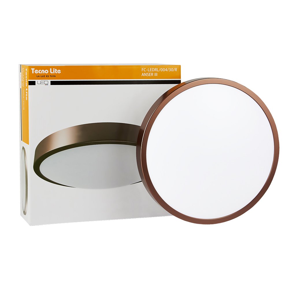 Tecnolite - Lámpara de interior LED para sobreponer, 16 W, Luz suave cálida