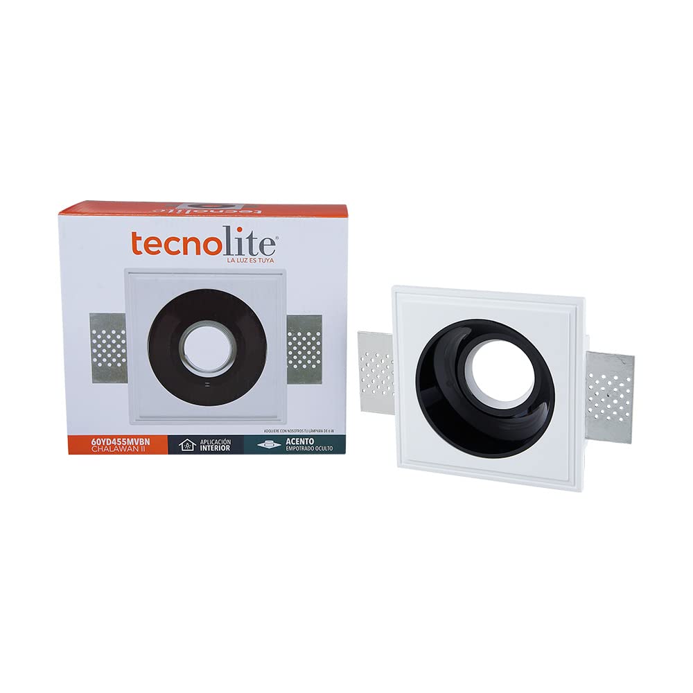 Tecnolite Downlight, Empotrable oculto, Base GX5.3, Para foco MR16, Interiores