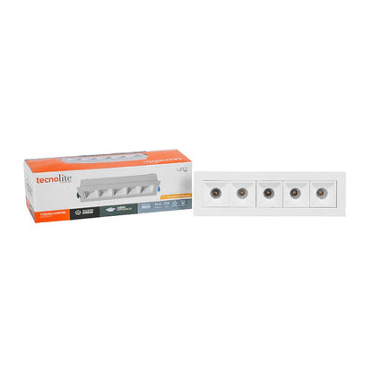 Tecnolite Lampara Empotrado en Techo Blanco 17W Luz suave cálida 17YDLED3165MV30B - Blanco