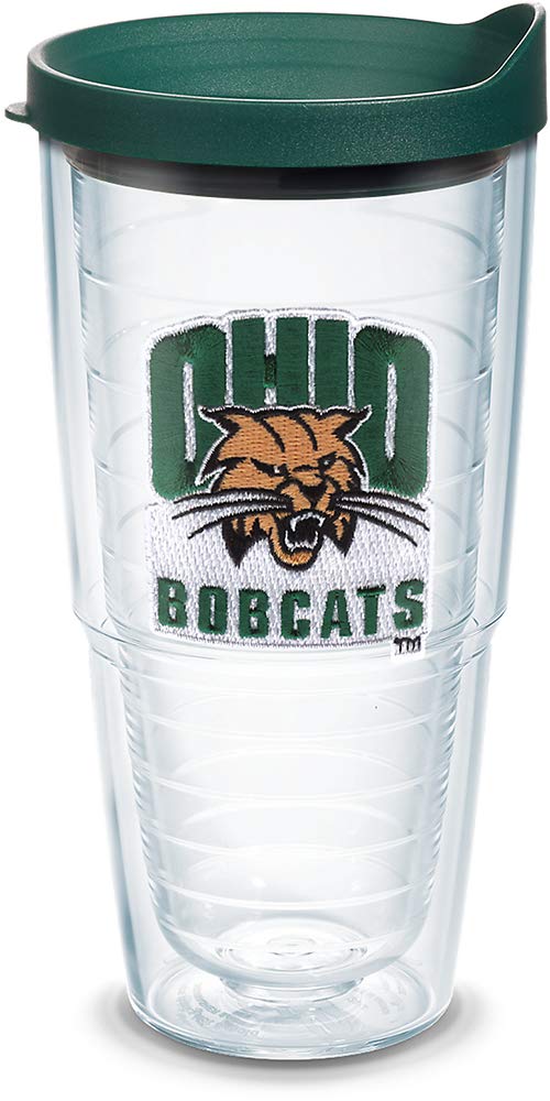 Tervis Vaso con Tapa, Diseños de Equipos Universitarios NCAA - Ohio Univ - 24 Oz - Transparente