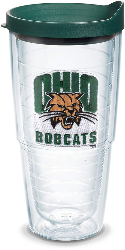 Tervis Vaso con Tapa, Diseños de Equipos Universitarios NCAA - Ohio Univ - 24 Oz - Transparente