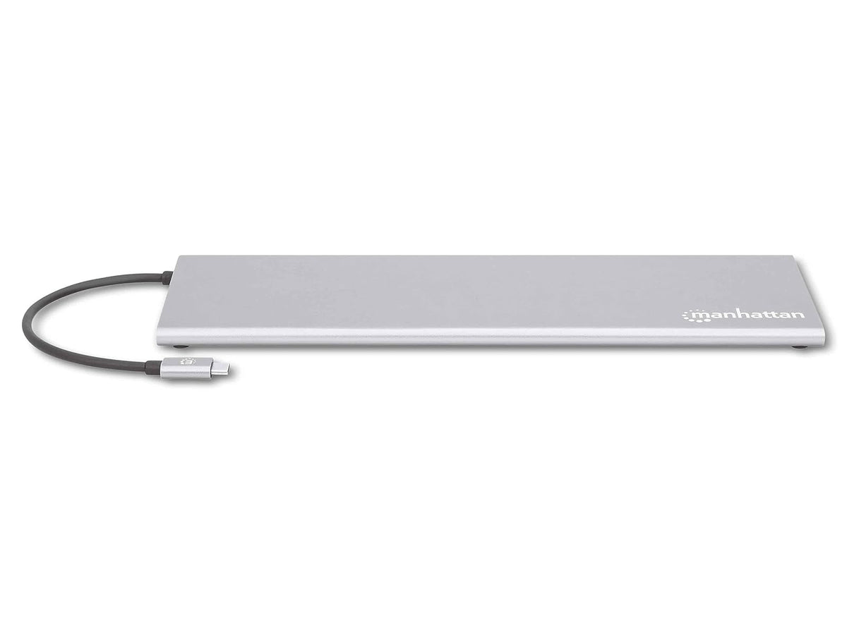 Manhattan 130578 - Estación Docking USB-C 11 en 1 con MST para Tres monitores