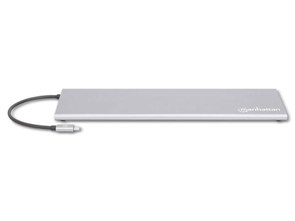 Manhattan 130578 - Estación Docking USB-C 11 en 1 con MST para Tres monitores