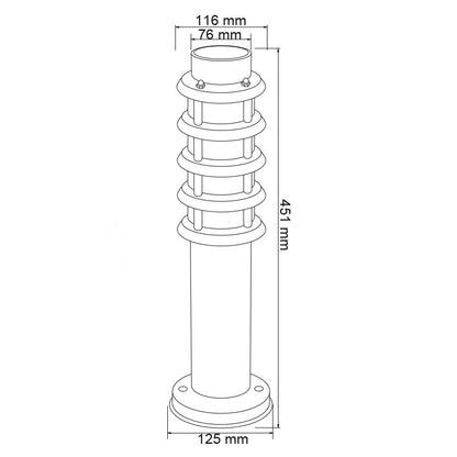Tecnolite Lámpara de Exterior, Sobreponer en piso color Satinado H-430/S
