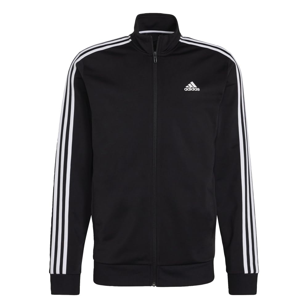 adidas Essentials Warm-up - Playera Deportiva de 3 Rayas Chaqueta para Hombre - Negro - Blanco - 5XL